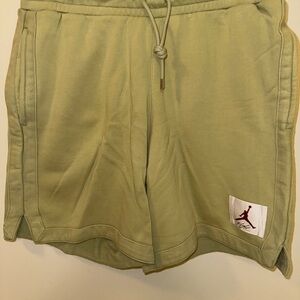 Jordan Green Athletic Shorts with Elastic Waistband